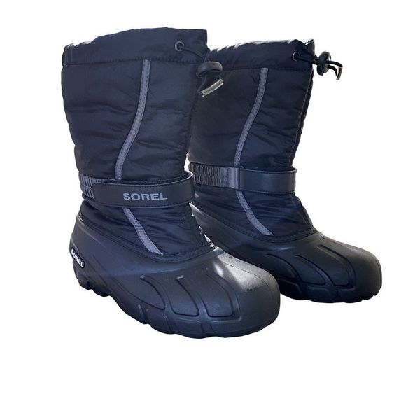 Sorel Other - Sorel Youth Flurry Weather Resistant Snow Boot Color Blk/City Grey SZ 7 Unisex